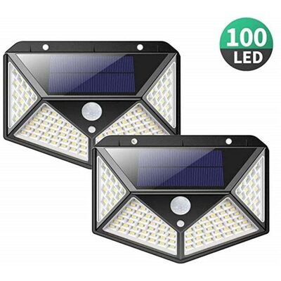 OEM Luz Solar Para Exteriores【versión Potente, Paquete De 2】100 Led, 2200 Mah, Resistente Al Agua, Iluminación Exterior, Luz Solar De 270°, Sensor De Movimiento, Foco Solar De 180°, Luz Solar De Pared Par OEM Luz Solar Para Exteriores【versión Potente, Paquete De 2】100 Led, 2200 Mah, Resistente Al Agua, Iluminación Exterior, Luz Solar De 270°, Sensor De Movimiento, Foco Solar De 180°, Luz Solar De Pared Par