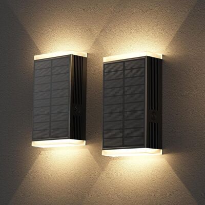 OEM Juego De 2 Luces Solares Para Exteriores Para Patio, Jardín, Villa, Iluminación Cálida. OEM Juego De 2 Luces Solares Para Exteriores Para Patio, Jardín, Villa, Iluminación Cálida.