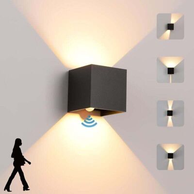 OEM Aplique De Pared Led De 6 W Para Interior/exterior Con Sensor De Movimiento, Luz Blanca Cálida Moderna De 3000 K, Resistente Al Agua Ip65 Con Ángulo De Haz Ajustable, Color Negro -crezuo OEM Aplique De Pared Led De 6 W Para Interior/exterior Con Sensor De Movimiento, Luz Blanca Cálida Moderna De 3000 K, Resistente Al Agua Ip65 Con Ángulo De Haz Ajustable, Color Negro -crezuo