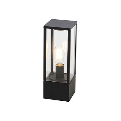 QAZQA Lámpara exterior de pie negra 40 cm con piqueta y pasacables - Charlois QAZQA Lámpara exterior de pie negra 40 cm con piqueta y pasacables - Charlois