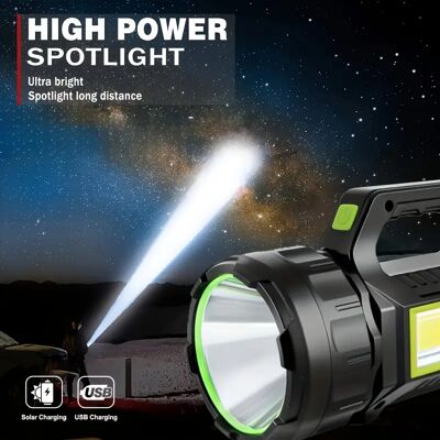 OEM Linterna Multifuncional Alimentada Por Energía Solar Con Iluminación Lateral Cob, Foco Exterior De Alta Intensidad Y Luz De Señalización Blanca Y Roja A Través De Usb. OEM Linterna Multifuncional Alimentada Por Energía Solar Con Iluminación Lateral Cob, Foco Exterior De Alta Intensidad Y Luz De Señalización Blanca Y Roja A Través De Usb.