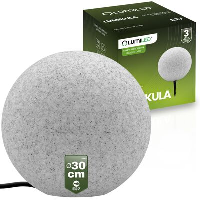 OEM Lámpara De Jardín Exterior Tipo Bola De Piedra Led Lumikula 30cm E27 Ip65 Lumiled OEM Lámpara De Jardín Exterior Tipo Bola De Piedra Led Lumikula 30cm E27 Ip65 Lumiled