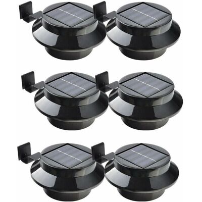 OEM Juego De 6 Luces Led Solares Negras – 3 Led Blancas – Montaje En Pared O Valla – Sensor Automático – Iluminación Exterior -crezuo OEM Juego De 6 Luces Led Solares Negras – 3 Led Blancas – Montaje En Pared O Valla – Sensor Automático – Iluminación Exterior -crezuo
