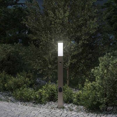 Vidaxl Baliza Luminosa Con Sensor Y Toma De Corriente, 80 Cm, Acero Inoxidable, Ip44 Vidaxl Baliza Luminosa Con Sensor Y Toma De Corriente, 80 Cm, Acero Inoxidable, Ip44