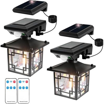 OEM Lámpara Solar De Pared Exterior Vintage De 2 Piezas, Lámpara Solar Exterior Con Sensor De Movimiento, Luz De Jardín Impermeable Ip65, Potente Lámpara De Pared Exterior (desmontable) - Crezuo OEM Lámpara Solar De Pared Exterior Vintage De 2 Piezas, Lámpara Solar Exterior Con Sensor De Movimiento, Luz De Jardín Impermeable Ip65, Potente Lámpara De Pared Exterior (desmontable) - Crezuo