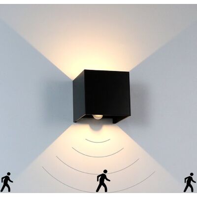 OEM Aplique De Pared Exterior Con Detector De Movimiento - 3000k - 12x12x12 Cm - 20 Vatios - Negro - Led OEM Aplique De Pared Exterior Con Detector De Movimiento - 3000k - 12x12x12 Cm - 20 Vatios - Negro - Led