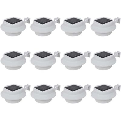 HELLOSHOP26 Lote De 12 Lámparas Solares Led Para Exterior Valla 12 X 6,35 Cm Iluminación Económica Moderna De Plástico Blanco 020046372 HELLOSHOP26 Lote De 12 Lámparas Solares Led Para Exterior Valla 12 X 6,35 Cm Iluminación Económica Moderna De Plástico Blanco 020046372