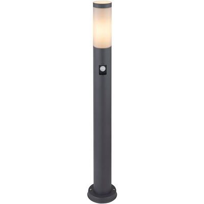 Farol de jardín Globo - Boston - Sensor de movimiento - 80cm - E27 - Acero inoxidable Farol de jardín Globo - Boston - Sensor de movimiento - 80cm - E27 - Acero inoxidable