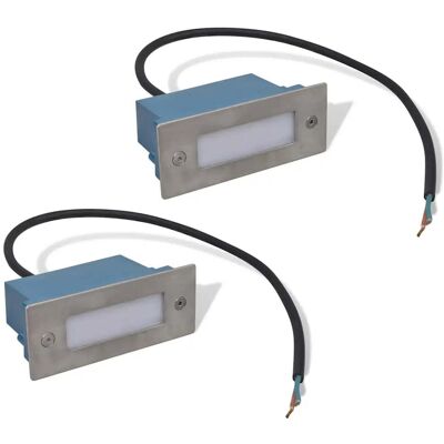 HELLOSHOP26 Juego De 2 Focos Led Empotrables Para Escaleras 44 X 111 X 56 Mm Para Uso Exterior Estilo Moderno Acero Inoxidable Negro 020045858 HELLOSHOP26 Juego De 2 Focos Led Empotrables Para Escaleras 44 X 111 X 56 Mm Para Uso Exterior Estilo Moderno Acero Inoxidable Negro 020045858