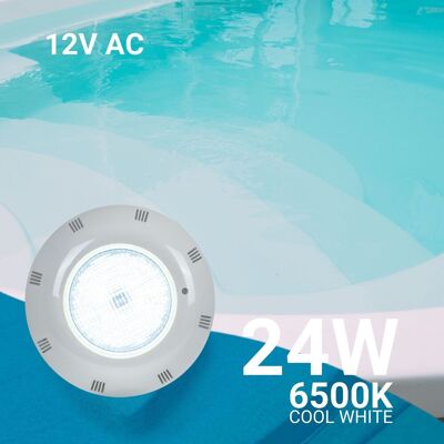 BARCELONA LED Foco Led Sumergible Para Piscina De Fibra - 12v Ac - 24w - Ip68 - Blanco Frío BARCELONA LED Foco Led Sumergible Para Piscina De Fibra - 12v Ac - 24w - Ip68 - Blanco Frío