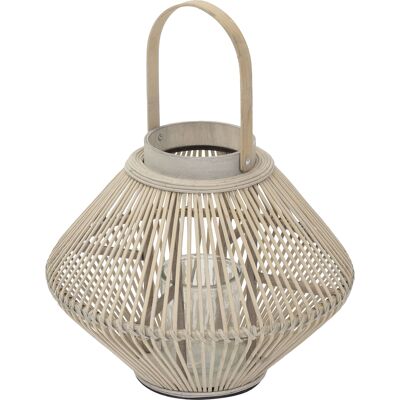 Ecd Germany Linterna De Bambú De Madera, 47cm De Altura, Portavelas De Jardín Con Asa Y Inserto De Cristal, Farolillo De Estilo Boho, Lámpara Colgante Interior/exterior Decorativo Para Terraza, Balcón Ecd Germany Linterna De Bambú De Madera, 47cm De Altura, Portavelas De Jardín Con Asa Y Inserto De Cristal, Farolillo De Estilo Boho, Lámpara Colgante Interior/exterior Decorativo Para Terraza, Balcón