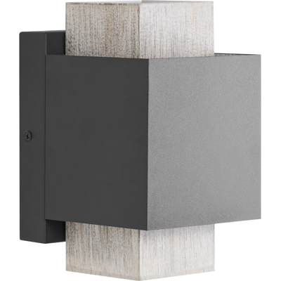 BELIANI Lámpara Led De Pared Para Exterior De Metal Estilo Moderno Puerta Principal Porche Negro Timok BELIANI Lámpara Led De Pared Para Exterior De Metal Estilo Moderno Puerta Principal Porche Negro Timok