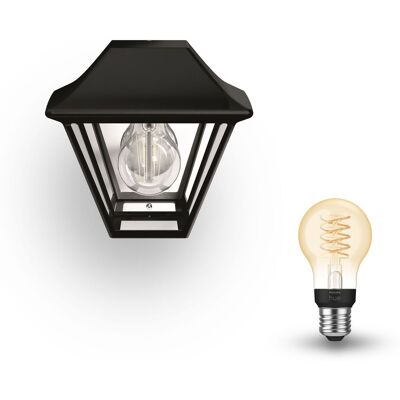 Philips Hue Alpenglow Aplique De Pared Exterior E27 (negro) Luz Blanca Cálida - White Filament Philips Hue Alpenglow Aplique De Pared Exterior E27 (negro) Luz Blanca Cálida - White Filament