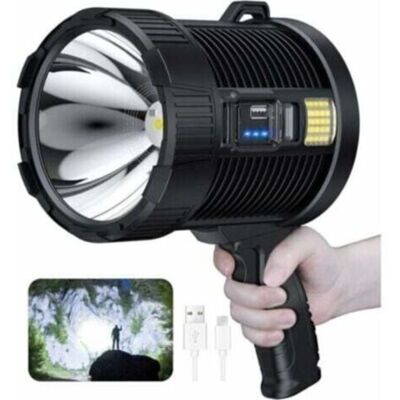 OEM Foco Recargable, Foco Led De Mano De 100.000 Lúmenes, Linterna Grande, Foco Solar Exterior Superbrillante, Con Lámpara Cob, 6 Modos, Resistente Al Agua Ipx5 (negro)-- OEM Foco Recargable, Foco Led De Mano De 100.000 Lúmenes, Linterna Grande, Foco Solar Exterior Superbrillante, Con Lámpara Cob, 6 Modos, Resistente Al Agua Ipx5 (negro)--