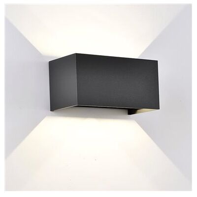Mantra Aplique Led Exterior Rectangular Davos Negro, 4x6w 24w 2700k Dimmable 2200lm, Ip54 Mantra Aplique Led Exterior Rectangular Davos Negro, 4x6w 24w 2700k Dimmable 2200lm, Ip54