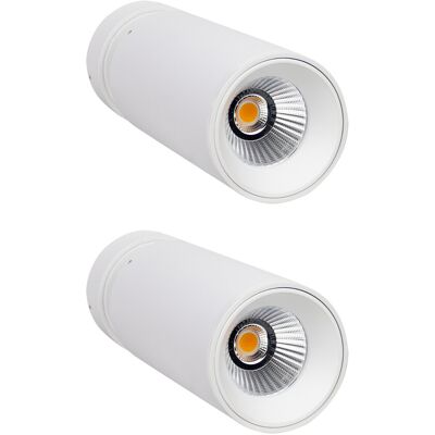 SECOM Pack 2 Proyectores Led Twin Medium 20w 1500lm Orientable Ø6.5x19. SECOM Pack 2 Proyectores Led Twin Medium 20w 1500lm Orientable Ø6.5x19.