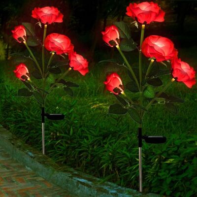 OEM Juego De 2 Luces Solares Para Jardín - Protección Ip65 - Flores Solares Para Uso Exterior - Rosas Para Exteriores - Resistentes A La Intemperie - Luces Solares Decorativas OEM Juego De 2 Luces Solares Para Jardín - Protección Ip65 - Flores Solares Para Uso Exterior - Rosas Para Exteriores - Resistentes A La Intemperie - Luces Solares Decorativas
