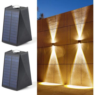 ANGEL CERDA Aplique Solar Led Para Exteriores, Resistente Al Agua Con Clasificación Ip65, Ideal Para Hogares, Porches Y Patios (luz Blanca Cálida, Juego De 2 Unidades). ANGEL CERDA Aplique Solar Led Para Exteriores, Resistente Al Agua Con Clasificación Ip65, Ideal Para Hogares, Porches Y Patios (luz Blanca Cálida, Juego De 2 Unidades).