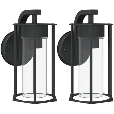 HELLOSHOP26 Juego De 2 Apliques De Exterior 14 X 14 X 25 Cm Resistentes A La Intemperie Fabricados En Acero Inoxidable Negro 020056576 HELLOSHOP26 Juego De 2 Apliques De Exterior 14 X 14 X 25 Cm Resistentes A La Intemperie Fabricados En Acero Inoxidable Negro 020056576