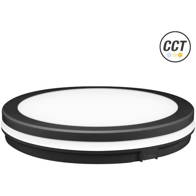 ALFA Aplique Led Redondo Negro Ip65 30w.3cct ALFA Aplique Led Redondo Negro Ip65 30w.3cct
