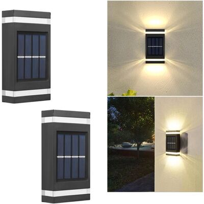 OEM 2 Apliques Solares De Pared - Iluminación Exterior Impermeable Para Patio, Jardín, Villa O Pared Exterior - Luz Cálida OEM 2 Apliques Solares De Pared - Iluminación Exterior Impermeable Para Patio, Jardín, Villa O Pared Exterior - Luz Cálida
