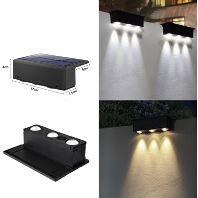 OEM Lámpara Solar Exterior Para Patio, Aplique De Pared Para Iluminación Del Hogar, Foco Para Balcón O Valla, Iluminación Ambiental Impermeable Para Jardín (dos Colores). OEM Lámpara Solar Exterior Para Patio, Aplique De Pared Para Iluminación Del Hogar, Foco Para Balcón O Valla, Iluminación Ambiental Impermeable Para Jardín (dos Colores).
