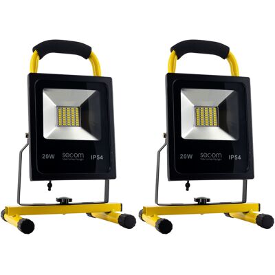 SECOM Pack 2 Proyectores Led Provit Portátil Con Batería Recargable 20w SECOM Pack 2 Proyectores Led Provit Portátil Con Batería Recargable 20w