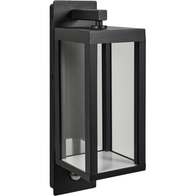BELIANI Lámpara Led De Pared Exterior Estilo Moderno Con Sensor De Movimiento De Aluminio Negro Inver BELIANI Lámpara Led De Pared Exterior Estilo Moderno Con Sensor De Movimiento De Aluminio Negro Inver