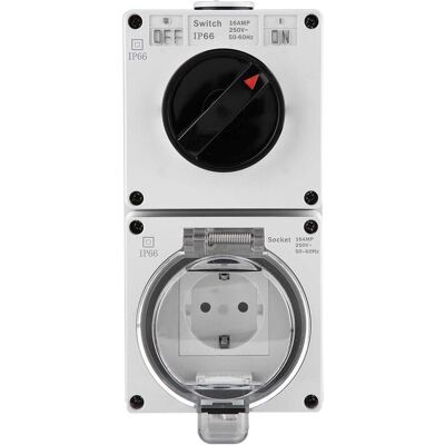 OEM Toma De Corriente Impermeable Ip66 De Primera Calidad Con Interruptor Para Iluminación Exterior Y Electrodomésticos OEM Toma De Corriente Impermeable Ip66 De Primera Calidad Con Interruptor Para Iluminación Exterior Y Electrodomésticos