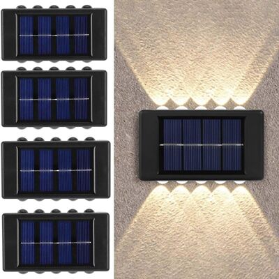 OEM Luces Solares Para Jardín, Juego De 4, Apliques Led De Pared, Iluminación Dirigida Hacia Arriba Y Hacia Abajo, Decorativas, Impermeables Ip65, Para Jardín, Césped, Balcón, Terraza Y Patio. OEM Luces Solares Para Jardín, Juego De 4, Apliques Led De Pared, Iluminación Dirigida Hacia Arriba Y Hacia Abajo, Decorativas, Impermeables Ip65, Para Jardín, Césped, Balcón, Terraza Y Patio.