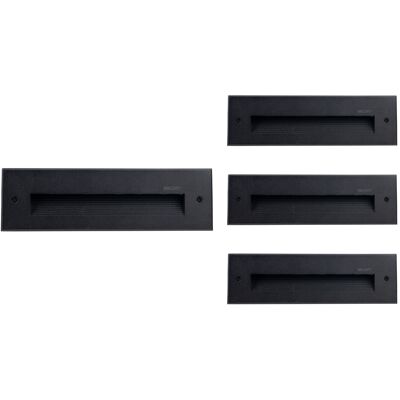 SECOM Pack 4 Apliques De Pared Led Empotrables Rectangulares Trido Medi SECOM Pack 4 Apliques De Pared Led Empotrables Rectangulares Trido Medi