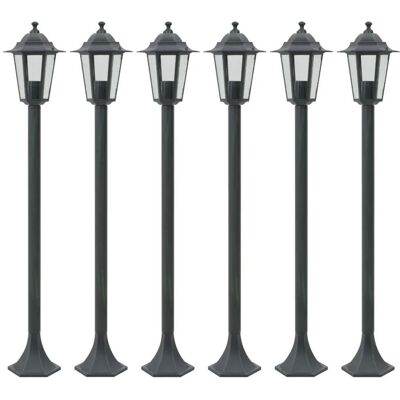 HELLOSHOP26 Juego De 6 Luces De Jardín De Estilo Ambiental De 110 Cm Con Estaca De Aluminio Verde Oscuro 020045890 HELLOSHOP26 Juego De 6 Luces De Jardín De Estilo Ambiental De 110 Cm Con Estaca De Aluminio Verde Oscuro 020045890