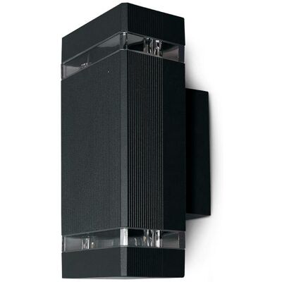 MIIDEX LIGHTING Lámpara de pared - GU10 x 2 Gris antracita MIIDEX LIGHTING Lámpara de pared - GU10 x 2 Gris antracita
