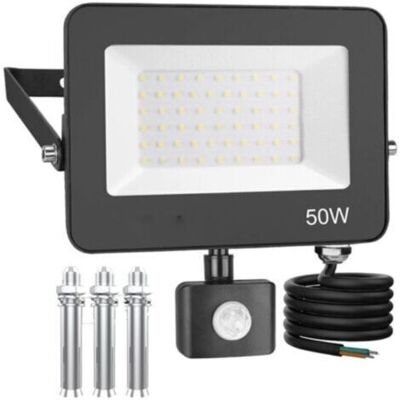 OEM Foco Led Exterior De 50 W Con Sensor De Movimiento, 5000 Lúmenes, Resistente Al Agua Ip66, Luz Blanca Fría De 6500 K, Ideal Para Jardín, Garaje Y Patio. OEM Foco Led Exterior De 50 W Con Sensor De Movimiento, 5000 Lúmenes, Resistente Al Agua Ip66, Luz Blanca Fría De 6500 K, Ideal Para Jardín, Garaje Y Patio.