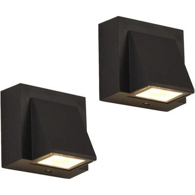 OEM Lámpara De Pared Exterior Tipo Tealight - 2 Unidades, Lámpara De Pared Led Impermeable Ip65, Luz Cálida De 5 W Y 3000 K, Lámpara De Pared Cuadrada De Aluminio Para Jardín - Crezuo OEM Lámpara De Pared Exterior Tipo Tealight - 2 Unidades, Lámpara De Pared Led Impermeable Ip65, Luz Cálida De 5 W Y 3000 K, Lámpara De Pared Cuadrada De Aluminio Para Jardín - Crezuo