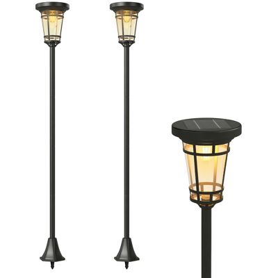 JHY DESIGN 2 Faroles Solares Ajustables De 180 Cm Con Soportes, Ip44 JHY DESIGN 2 Faroles Solares Ajustables De 180 Cm Con Soportes, Ip44
