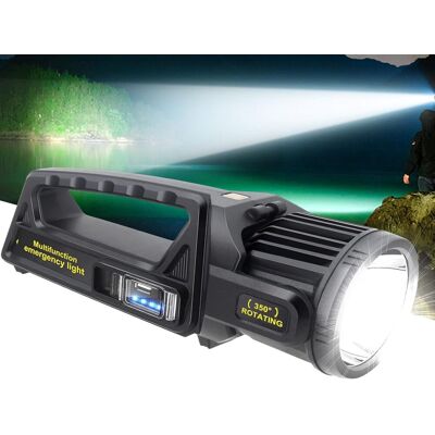 OEM Foco De 1.450.000 Lúmenes, Linterna Led Recargable Con Cabezal Giratorio De 350°, 9 Modos De Luz, Foco Exterior Superbrillante, Linterna Solar Impermeable Ipx6 Para Emergencias, Xxl OEM Foco De 1.450.000 Lúmenes, Linterna Led Recargable Con Cabezal Giratorio De 350°, 9 Modos De Luz, Foco Exterior Superbrillante, Linterna Solar Impermeable Ipx6 Para Emergencias, Xxl
