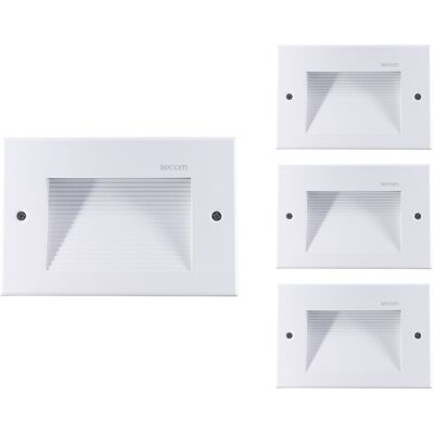 SECOM Pack 4 Apliques De Pared Led Empotrables Rectangulares Trido Maxi SECOM Pack 4 Apliques De Pared Led Empotrables Rectangulares Trido Maxi