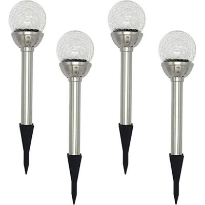 OEM Lámpara De Jardín Solar Para Exteriores, Pack De 4 Lámparas Solares Con Estaca Y Globo Led Rgb De 8 Colores, Lámpara De Bola De Vidrio Craquelado Con Cambio De Color, Tiempo De Funcionamiento De 6 A 1 OEM Lámpara De Jardín Solar Para Exteriores, Pack De 4 Lámparas Solares Con Estaca Y Globo Led Rgb De 8 Colores, Lámpara De Bola De Vidrio Craquelado Con Cambio De Color, Tiempo De Funcionamiento De 6 A 1