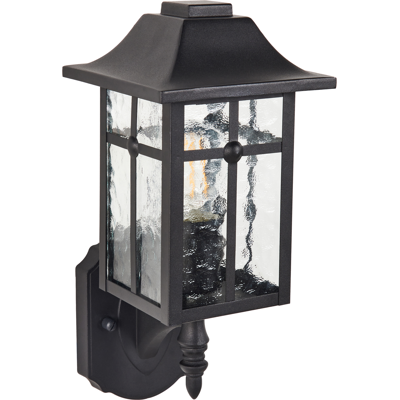 Beliani - Lámpara De Pared Moderna Para Exterior Aplique De Metal Hierro Vidrio Negro Mate Alata Beliani - Lámpara De Pared Moderna Para Exterior Aplique De Metal Hierro Vidrio Negro Mate Alata