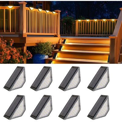 OEM 8 Luces Solares Exteriores Impermeables, Iluminación Decorativa Para Exteriores, Adecuadas Para Escaleras (luz Cálida). OEM 8 Luces Solares Exteriores Impermeables, Iluminación Decorativa Para Exteriores, Adecuadas Para Escaleras (luz Cálida).