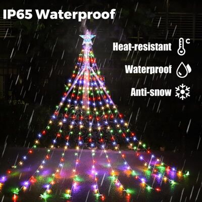 OEM Luces Solares Navideñas Aofonchy Con Estrella, Guirnalda De 3 M Con 288 Led, Control Remoto, Cadenas Luminosas Impermeables, Luces De Decoración Navideña Para Árbol Y Jardín -crezuo OEM Luces Solares Navideñas Aofonchy Con Estrella, Guirnalda De 3 M Con 288 Led, Control Remoto, Cadenas Luminosas Impermeables, Luces De Decoración Navideña Para Árbol Y Jardín -crezuo