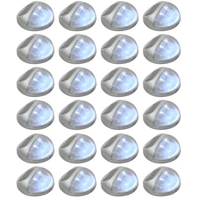 HELLOSHOP26 Lote De 24 Lámparas Solares De Pared Redondas 11 X 5 Cm Iluminación Automática Exterior De Pp Plateado 020046381 HELLOSHOP26 Lote De 24 Lámparas Solares De Pared Redondas 11 X 5 Cm Iluminación Automática Exterior De Pp Plateado 020046381