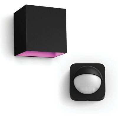 Philips Hue Resonate Aplique De Pared Exterior Down (negro) Luz Blanca Y De Color - Incl. Sensor De Movimiento Exterior - White And Color Ambiance Philips Hue Resonate Aplique De Pared Exterior Down (negro) Luz Blanca Y De Color - Incl. Sensor De Movimiento Exterior - White And Color Ambiance