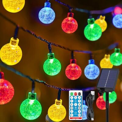 OEM Guirnalda De Luces Solares Para Exteriores Estilo Navidad Y Bistró, 12 M/39 Pies, 100 Bolas De Cristal Led Con Otras Bombillas, 8 Modos, Resistente Al Agua Ip65, Luces Solares Para Jardín, Bodas, Fies OEM Guirnalda De Luces Solares Para Exteriores Estilo Navidad Y Bistró, 12 M/39 Pies, 100 Bolas De Cristal Led Con Otras Bombillas, 8 Modos, Resistente Al Agua Ip65, Luces Solares Para Jardín, Bodas, Fies