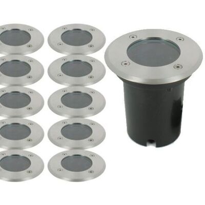 Arum Lighting - Juego de 10 focos empotrados en suelo Inox 304 IP67 Arum Lighting - Juego de 10 focos empotrados en suelo Inox 304 IP67