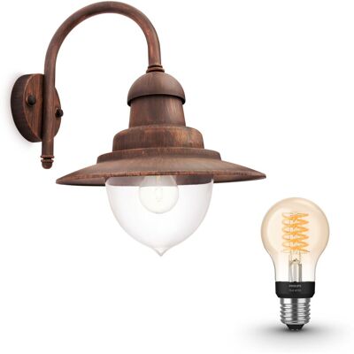 Philips Hue Raindrop Aplique De Pared Exterior E27 (cobre) Luz Blanca Cálida - White Filament Philips Hue Raindrop Aplique De Pared Exterior E27 (cobre) Luz Blanca Cálida - White Filament