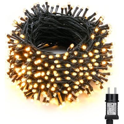 OEM Guirnalda De Luces Navideñas Para Exteriores, 30 M, 300 Led, Luz Blanca Cálida, Resistente Al Agua, 8 Modos De Iluminación, Cable Verde (blanco Cálido). OEM Guirnalda De Luces Navideñas Para Exteriores, 30 M, 300 Led, Luz Blanca Cálida, Resistente Al Agua, 8 Modos De Iluminación, Cable Verde (blanco Cálido).