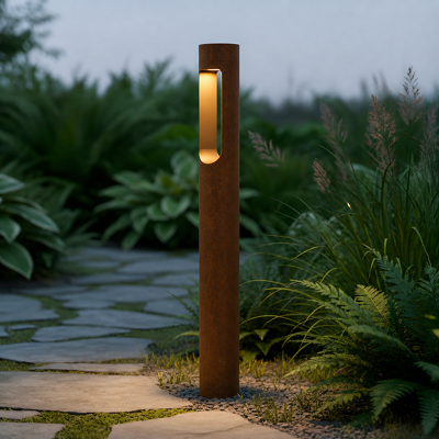 GREENICE Baliza Led Exterior "fredericksburg" 90cm 10w 220vac 3000ºk Marron Oxido GREENICE Baliza Led Exterior "fredericksburg" 90cm 10w 220vac 3000ºk Marron Oxido