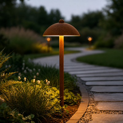 GREENICE Baliza Led Exterior "sarh" 70cm 7w 220vac 3000ºk Marron Oxido GREENICE Baliza Led Exterior "sarh" 70cm 7w 220vac 3000ºk Marron Oxido